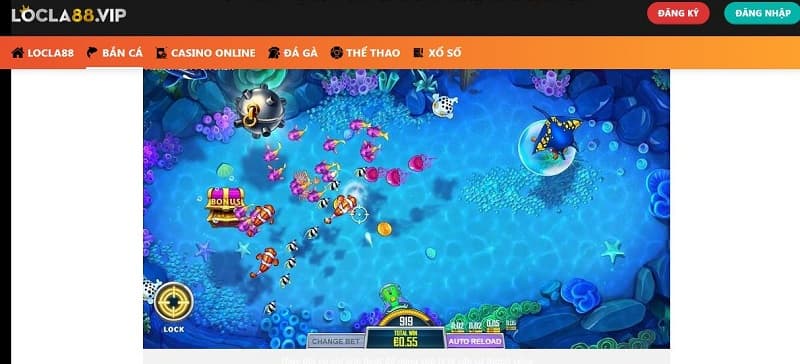 DS Bắn Cá - Săn cá khủng, đổi thưởng hấp dẫn 9 Locla88 là cổng game bắn cá xanh chín